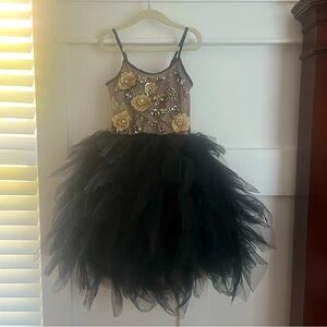 Petite Adele (6y) Beaded Tulle Dress